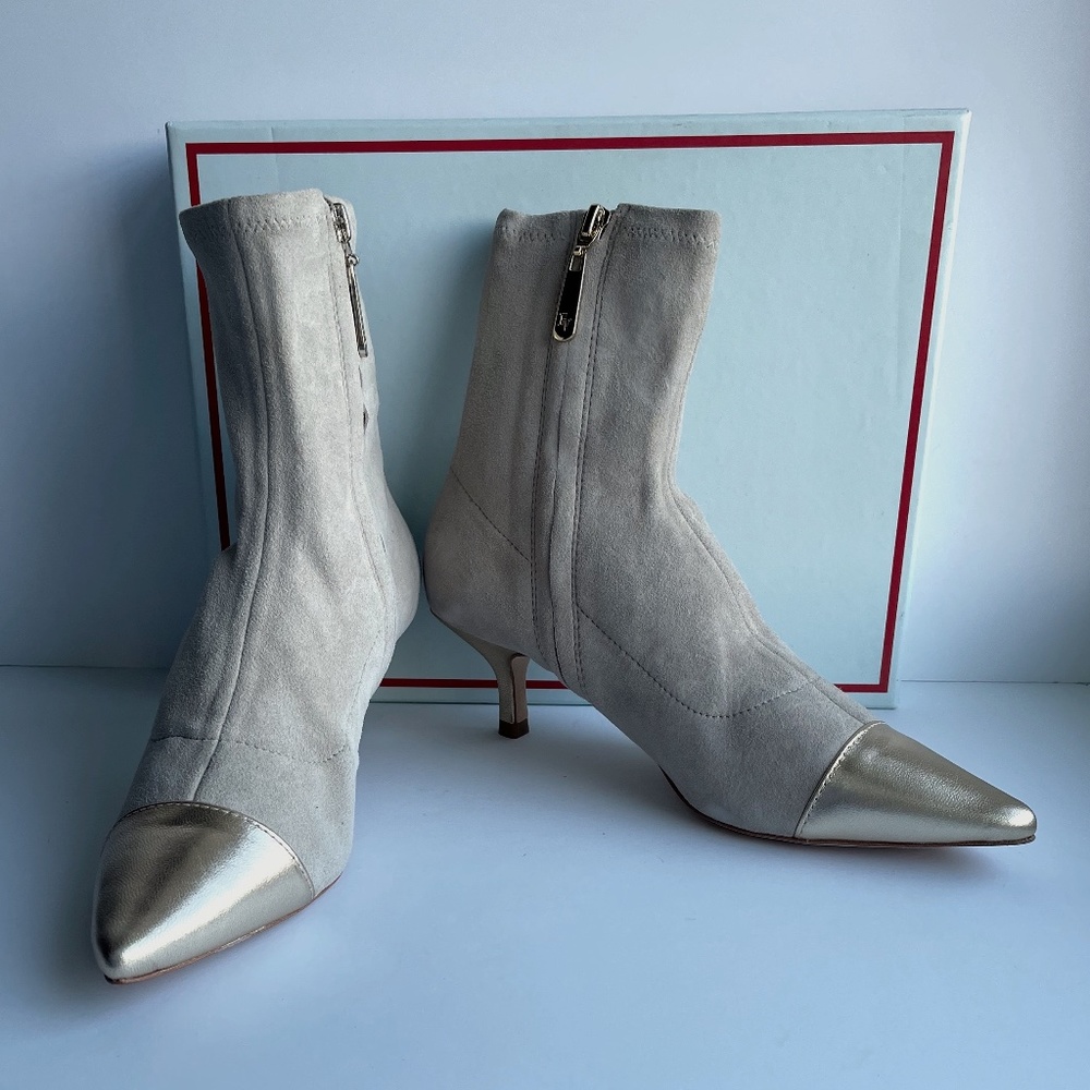 Frances Valentine Tan/Gold Leather Boots